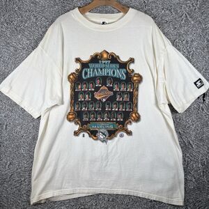 Vintage 1997 World Series T-Shirt Men’s XL Graphic Tee Starter Brand White MLB
